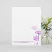 Graphic lila Blume Kühe Petersilie Letterhead Briefkopf (Stehend Vorderseite)