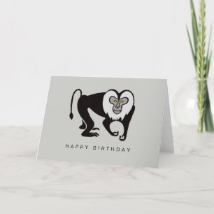 Graphic - MACAQUE - Monkey -Primat - Wildlife Karte