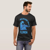 Graphic Melbourne Beach Florida Pocket Wave Souven T-Shirt (Vorne ganz)