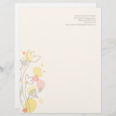 Graphic moderne Blume Blätter Briefkopf (Vorne/Hinten)