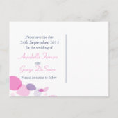 Graphic moderne Blume Blätter Save the Date Karte (Rückseite)