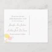 Graphic moderne Blume Blätter Save the Date Karte (Rückseite)