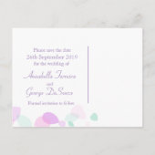 Graphic moderne Blume Blätter Save the Date Karte (Rückseite)