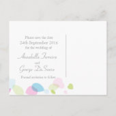 Graphic moderne Blume Blätter Save the Date Karte (Rückseite)