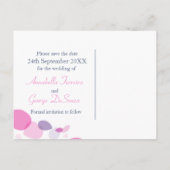 Graphic moderne Blume Blätter Save the Date Karte (Rückseite)