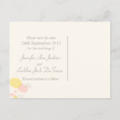 Graphic moderne Blume Blätter Save the Date Karte (Rückseite)