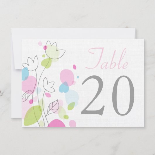 Graphic moderne Blume Blütenblätter Hochzeitsstipp Einladung (Rückseite)