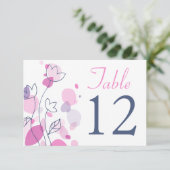 Graphic moderne Blume Blütenblätter Hochzeitsstipp Einladung (Stehend Vorderseite)