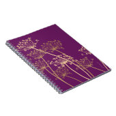 Graphic moderne Blume chervil lila Art Notebook Notizblock (Rechte Seite)