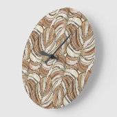 Graphic Monstera Blätter Tropical Design Große Wanduhr (Winkel)