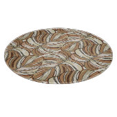 Graphic Monstera Blätter Tropical Design Schneidebrett (Ecke)