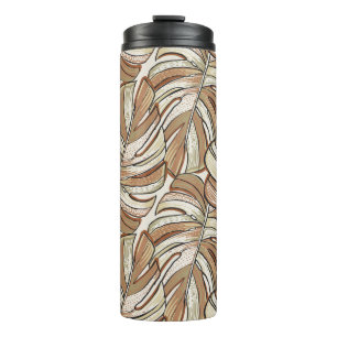 Graphic Monstera Blätter Tropical Design Thermosbecher