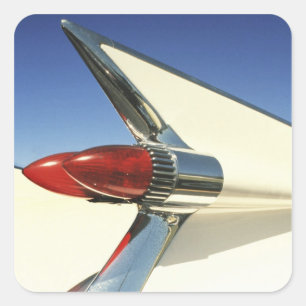 Graphic: Nah-up of fin and taillight on Quadratischer Aufkleber