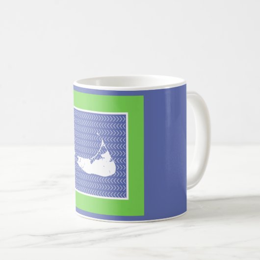 Graphic Nantucket on Hand Illustriert Pattern Tass Kaffeetasse (VorderseiteRechts)