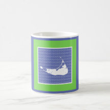 Graphic Nantucket on Hand Illustriert Pattern Tass