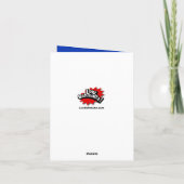 Graphic Novel Bar Mitzvah Dankeschön Karte (Rückseite)