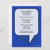 Graphic Novel Bar Mitzvah mit Bet Hey Einladung (Rückseite)