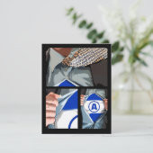 Graphic Novel Bar Mitzvah Reply RSVP Card Karte (Stehend Vorderseite)