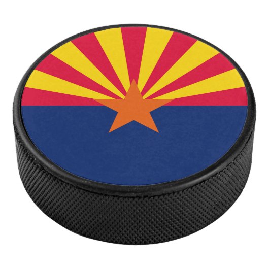 Graphic of a Dynamic Arizona State Flag Eishockey Puck (3/4)