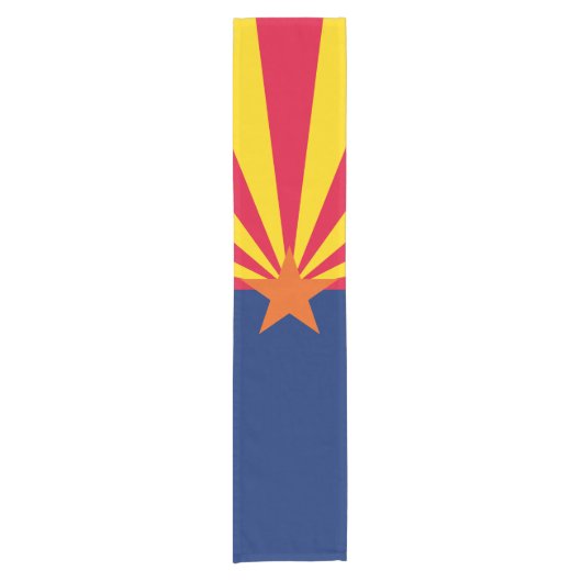 Graphic of a Dynamic Arizona State Flag Kurzer Tischläufer (Vorderseite)