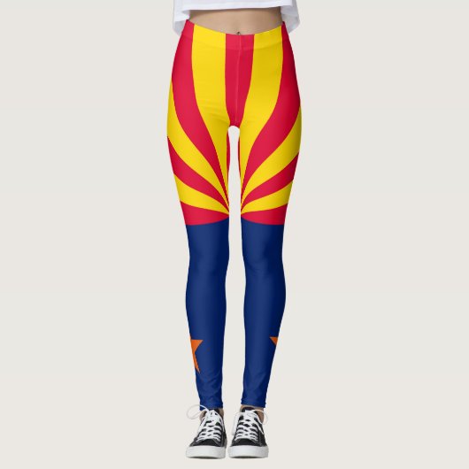 Graphic of a Dynamic Arizona State Flag Leggings (Vorderseite)