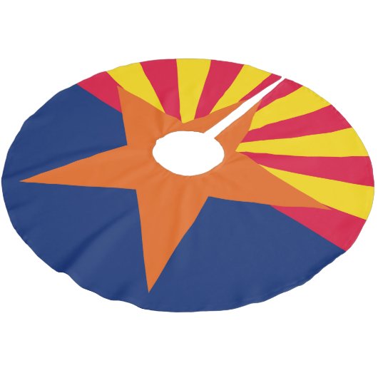 Graphic of a Dynamic Arizona State Flag Polyester Weihnachtsbaumdecke (Schrägansicht)