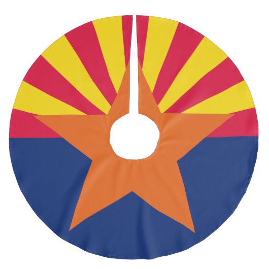 Graphic of a Dynamic Arizona State Flag Polyester Weihnachtsbaumdecke (Vorderseite)