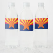 Graphic of a Dynamic Arizona State Flag Wasserflaschenetikett (Flaschen)