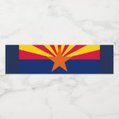 Graphic of a Dynamic Arizona State Flag Wasserflaschenetikett (Einzelnes Label)