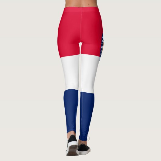 Graphic of a Dynamic Missouri State Flag Leggings (Rückseite)