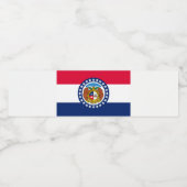 Graphic of a Dynamic Missouri State Flag Wasserflaschenetikett (Einzelnes Label)