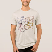 Graphic Overlapped Bicycles Tri-Blend Shirt (Vorderseite)