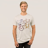 Graphic Overlapped Bicycles Tri-Blend Shirt (Vorderseite voll)