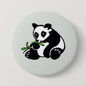 Graphic PANDA Bear- Animal Lover - Wildlife- Green Button (Vorderseite)