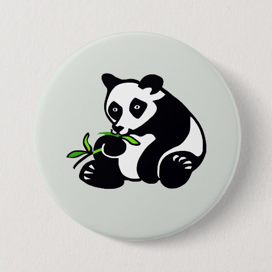 Graphic PANDA Bear- Animal Lover - Wildlife- Green Button (Vorderseite)