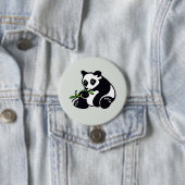 Graphic PANDA Bear- Animal Lover - Wildlife- Green Button (Beispiel)