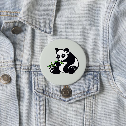 Graphic PANDA Bear- Animal Lover - Wildlife- Green Button (Beispiel)