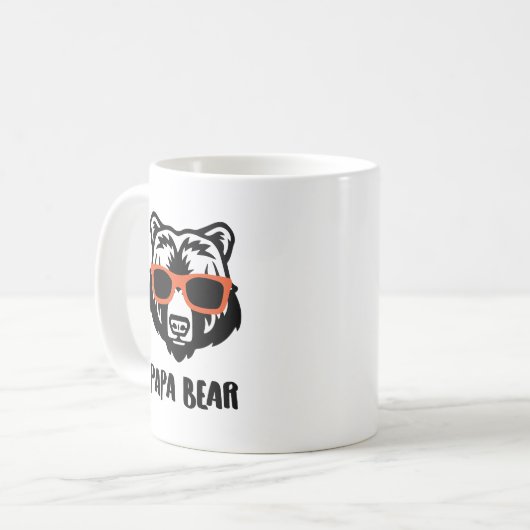 Graphic Papa Bear Personalisiert Kaffeetasse (Vorderseite Links)