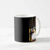 Graphic Penguin Retro American Flag Funny Penguin  Kaffeetasse (VorderseiteRechts)