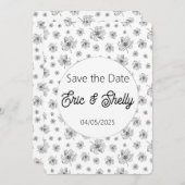 Graphic peonies. einladung (Vorne/Hinten)