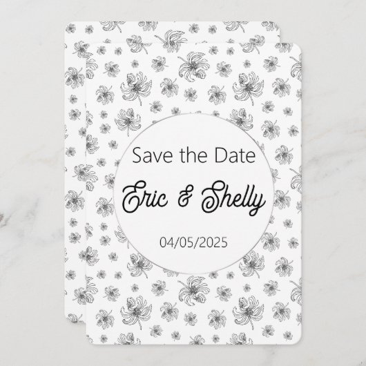 Graphic peonies. einladung (Vorne/Hinten)