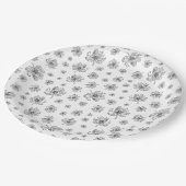 Graphic peonies. pappteller (Schrägansicht)