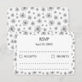 Graphic peonies. RSVP karte (Vorne/Hinten)