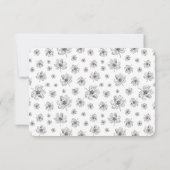 Graphic peonies. RSVP karte (Rückseite)