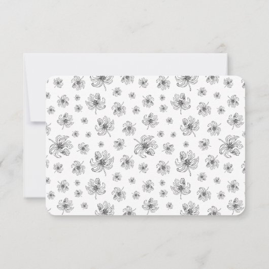 Graphic peonies. RSVP karte (Rückseite)