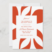 Graphic Poinsettia Christmas Einladung (Vorderseite)