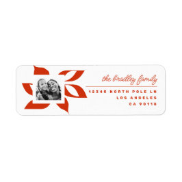 Graphic Poinsettia Foto Rücksendeadresse