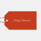 Graphic Poinsettia Holiday Foto Geschenkanhänger (Rückseite Horizontal)