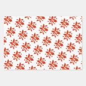Graphic Poinsettia Holiday Geschenkpapier Set (Vorderseite 3)