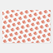 Graphic Poinsettia Holiday Geschenkpapier Set (Vorderseite 2)